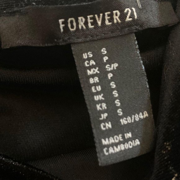 Forever 21 Black midi black dress - Picture 3 of 4